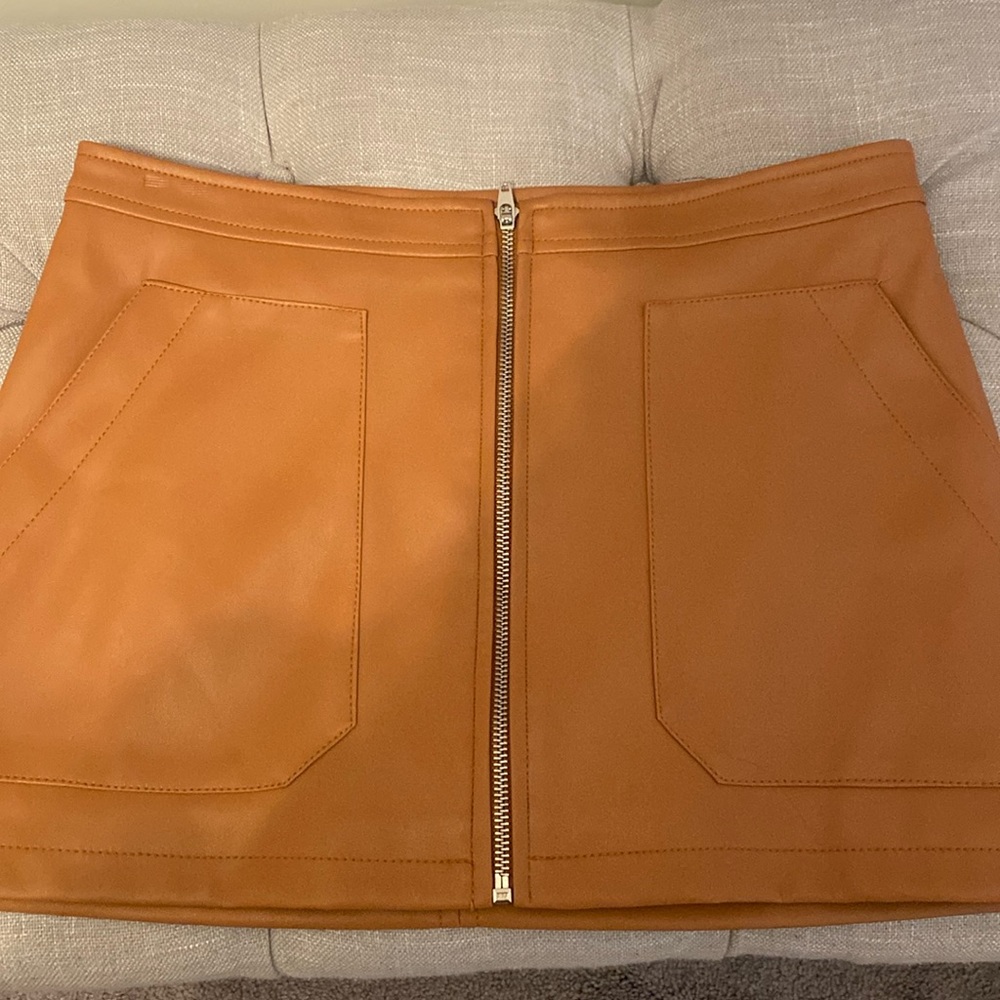 Free People Leather Skirt